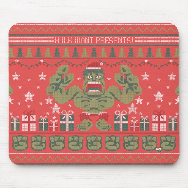 Avengers Seasonal | Hulk Cross-Stitch Gift Pattern Mouse Pad (Front)