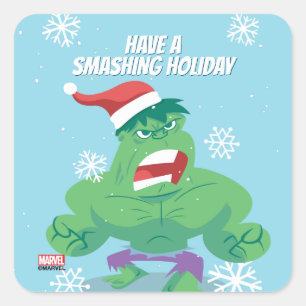 Avengers Seasonal   Hulk Square Sticker