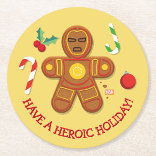 Avengers Seasonal Iron Man Cookie Round Paper Coaster