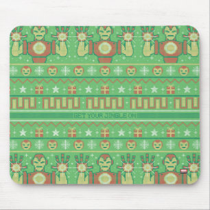 Avengers Seasonal Iron Man Cross-Stitch Pattern Mouse Pad