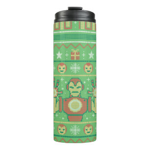 Avengers Seasonal   Iron Man Cross-Stitch Pattern Thermal Tumbler