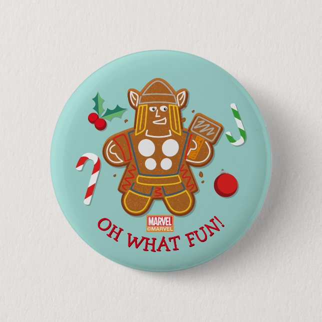 Avengers Seasonal | Thor Cookie 2 Inch Round Button (Front)