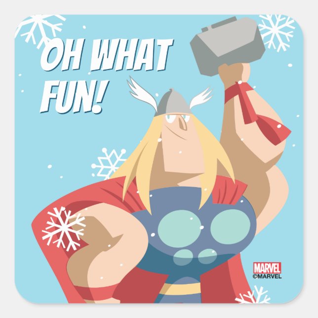 Avengers Seasonal | Thor Square Sticker (Front)