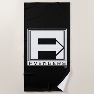 Avengers   Square Blocked Avengers Logo Beach Towel