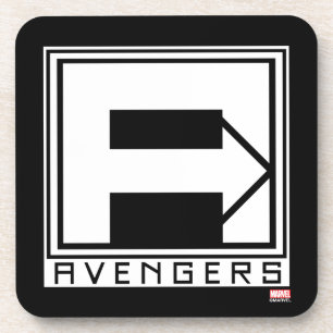 Avengers   Square Blocked Avengers Logo Coaster