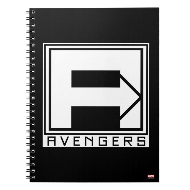 Avengers | Square Blocked Avengers Logo Notebook (Front)