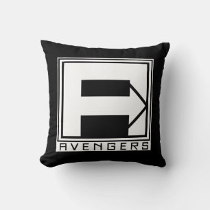 Avengers Square Blocked Avengers Logo Throw Pillow