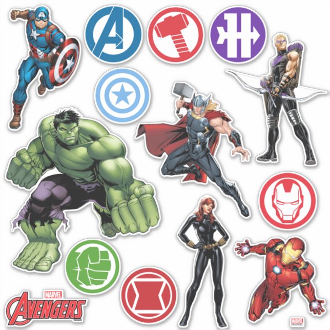 Avengers Sticker Sheet (Front)