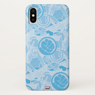 Avengers Symbols Pattern iPhone X Case