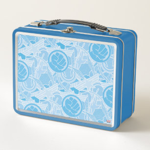 Avengers Symbols Pattern Metal Lunch Box