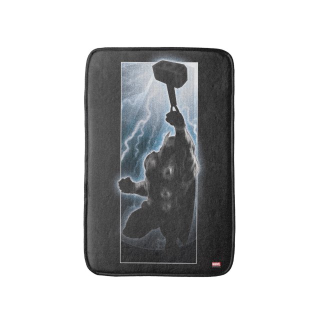 Avengers Thor Character Silhouette Bath Mat (Front Vertical)