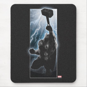 Avengers Thor Character Silhouette Mouse Pad