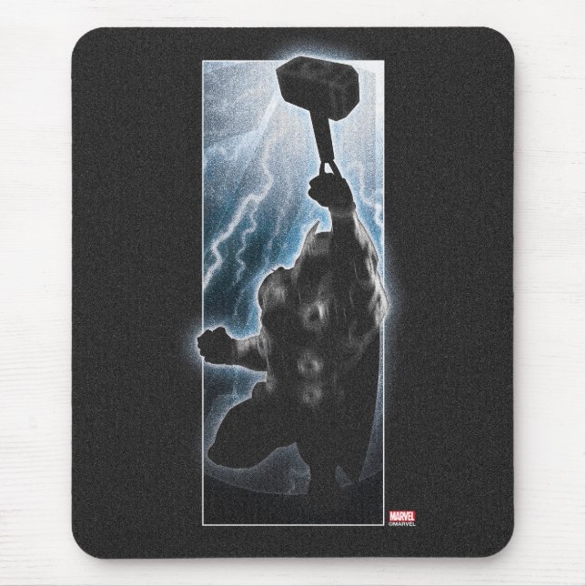Avengers Thor Character Silhouette Mouse Pad (Front)