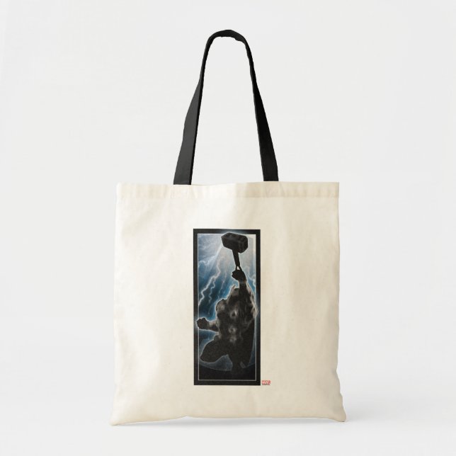 Avengers Thor Character Silhouette Tote Bag (Front)