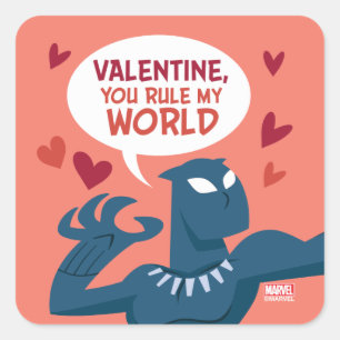 Avengers Valentine's Day   Black Panther: You Rule Square Sticker