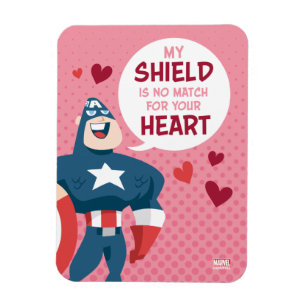 Avengers Valentine's Day Captain America Shield Magnet