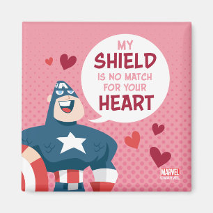 Avengers Valentine's Day Captain America Shield Magnet