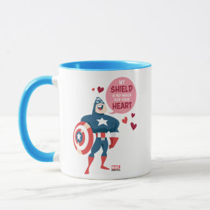 Avengers Valentine's Day   Captain America Shield Mug