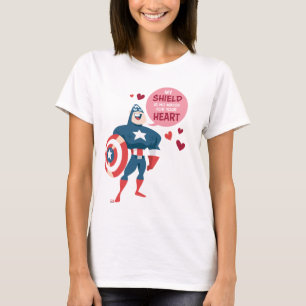 Avengers Valentine's Day   Captain America Shield T-Shirt