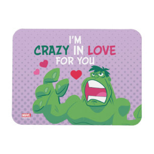 Avengers Valentine's Day Hulk Crazy In Love Magnet