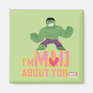 Avengers Valentine's Day Hulk Mad About You Magnet