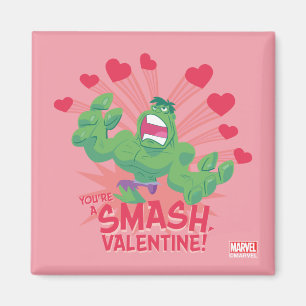 Avengers Valentine's Day Hulk - You're A Smash Magnet