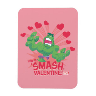 Avengers Valentine's Day Hulk - You're A Smash Magnet