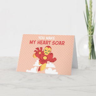 Avengers Valentine's Day Iron Man Heart Soar Card
