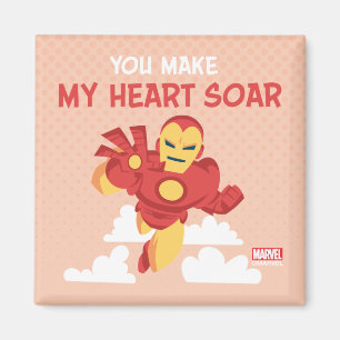 Avengers Valentine's Day Iron Man Heart Soar Magnet