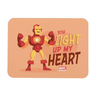 Avengers Valentine's Day Iron Man Light My Heart Magnet
