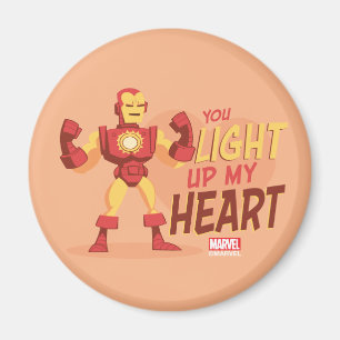 Avengers Valentine's Day Iron Man Light My Heart Magnet