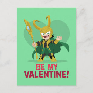 Avengers Valentine's Day   Loki - Be My Valentine Postcard