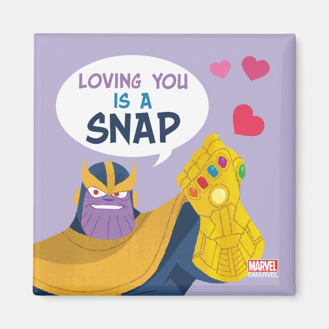 Avengers Valentine's Day | Thanos Snap Magnet (Front)