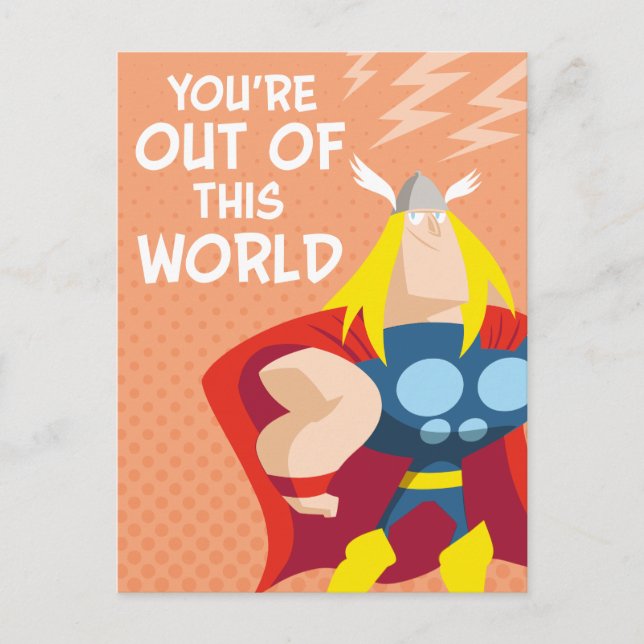 Avengers Valentine's Day | Thor: Out of This World Postcard (Front)
