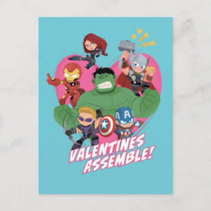 Avengers Valentine's Day   Valentine's Assemble Postcard