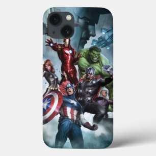 Avengers Versus Loki Drawing iPhone 13 Case