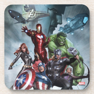 Avengers Versus Loki Drawing Coaster