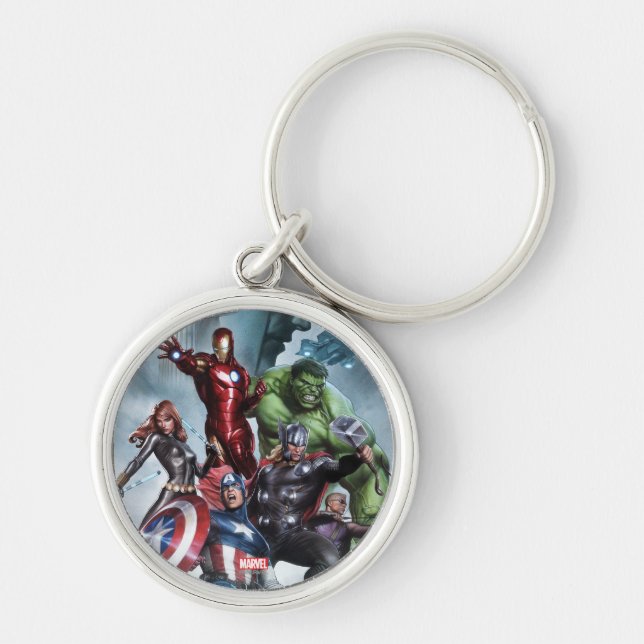 Avengers Versus Loki Drawing Keychain (Front)