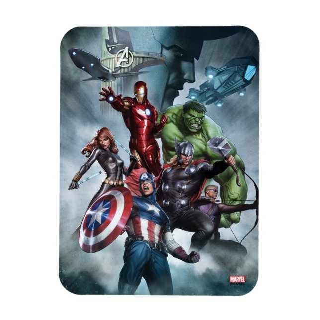 Avengers Versus Loki Drawing Magnet (Vertical)