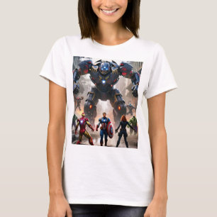 Avengers vs Robots : T-shirt Epic Showdown