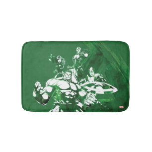 Avengers Watercolor Graphic Bath Mat