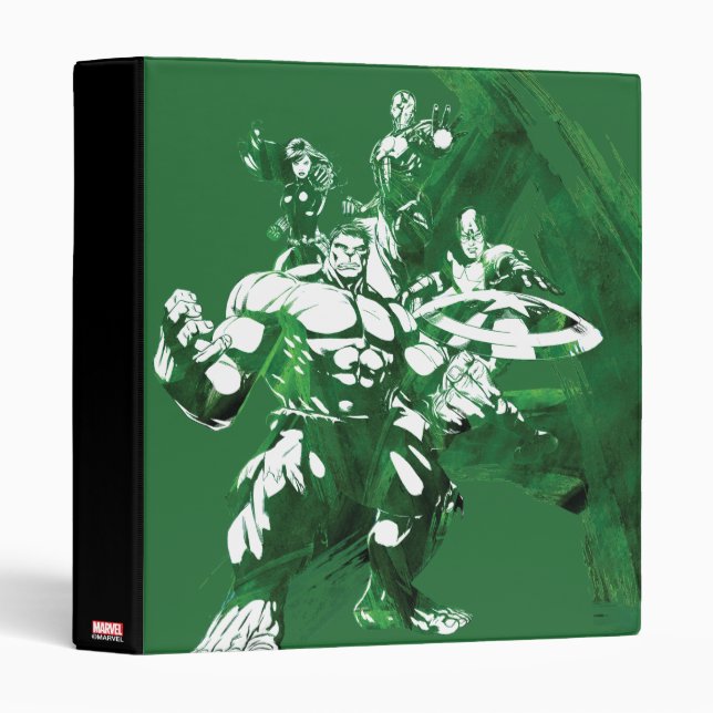 Avengers Watercolor Graphic Binder (Front/Spine)