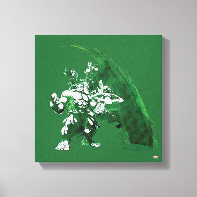 Avengers Watercolor Graphic Canvas Print (Front)