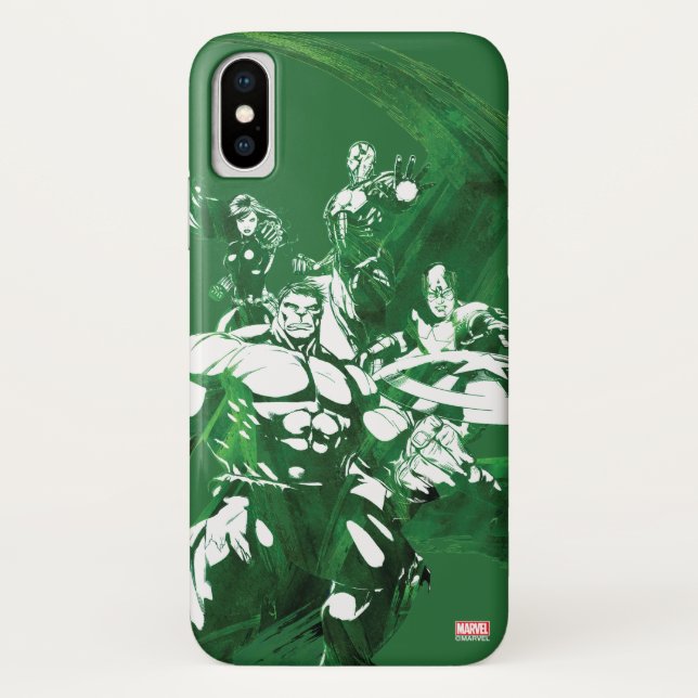 Avengers Watercolor Graphic Case-Mate iPhone Case (Back)