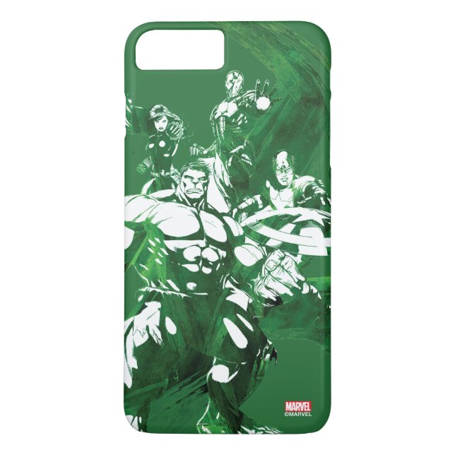 Avengers Watercolor Graphic Case-Mate iPhone Case (Back)