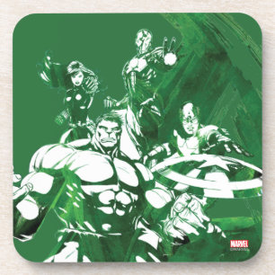 Avengers Watercolor Graphic Coaster