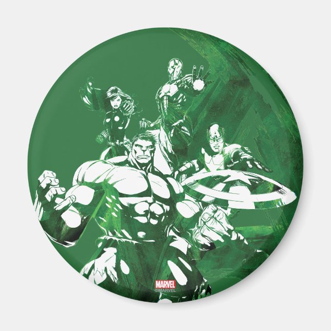 Avengers Watercolor Graphic Magnet (Front)