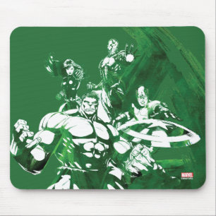 Avengers Watercolor Graphic Mouse Pad