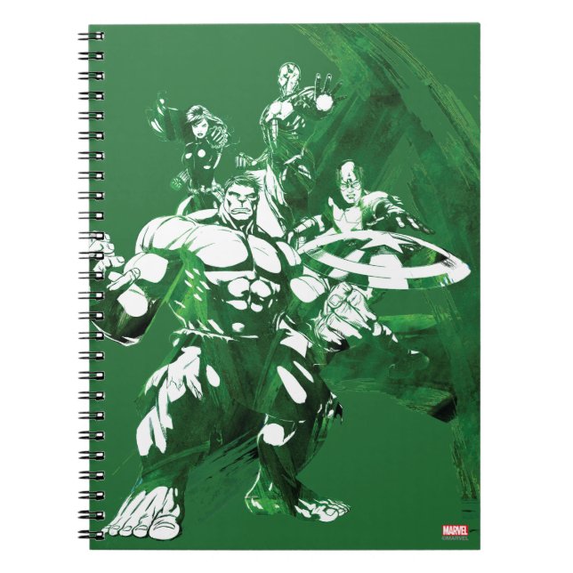 Avengers Watercolor Graphic Notebook (Front)