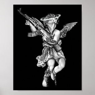 Avenging Angel Sinner Chicano Tattoo  Poster